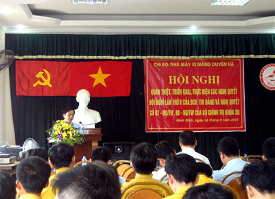 Các hoạt động của Chi bộ Nhà máy Xi măng Duyên Hà