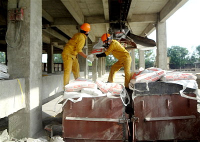 Đóng bao sling xuất khẩu xi măng